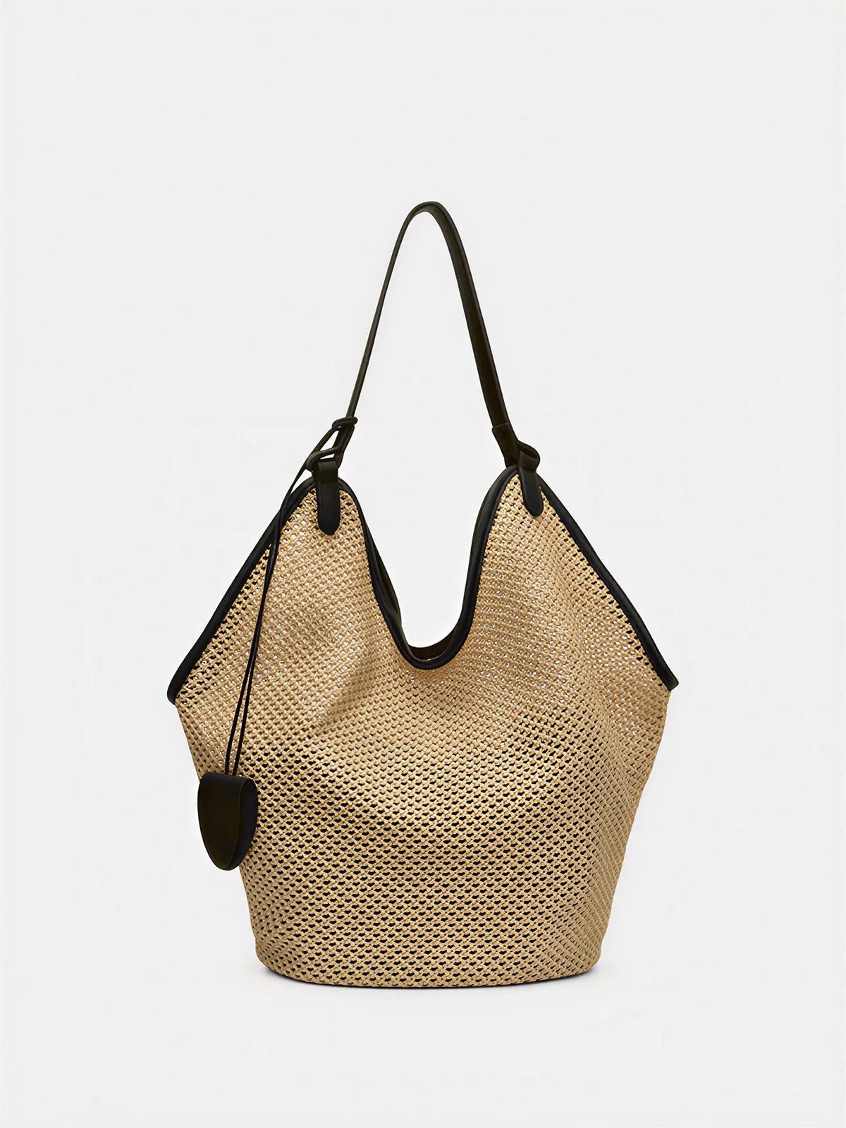 Sac cabas hobo en paille tressée