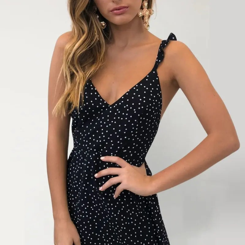 Lina Robe Patineuse Pois Rétro - ComfySweet