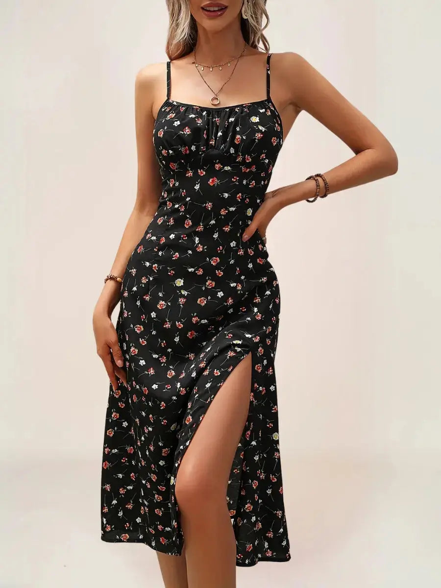 Dalila Robe Midi Bohème Fleurs Délicates - ComfySweet