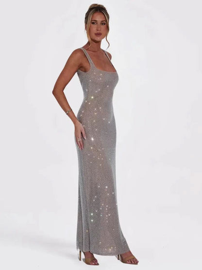 Nalia Robe Maxi Sequins Dos-Nu - ComfySweet