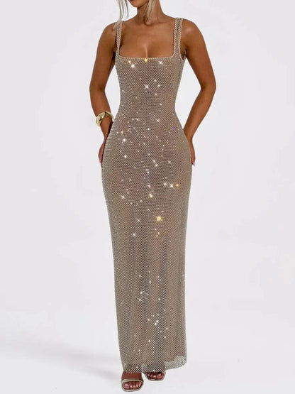 Nalia Robe Maxi Sequins Dos-Nu - ComfySweet