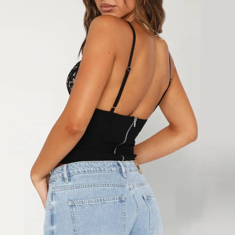 Top Bustier Dentelle Florale - ComfySweet