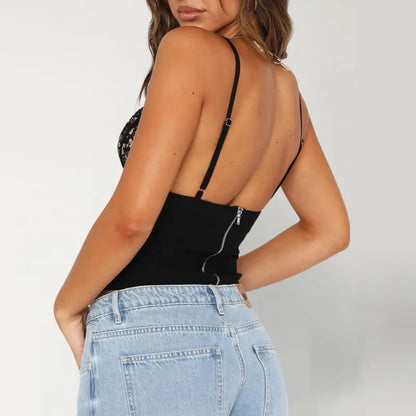Top Bustier Dentelle Florale - ComfySweet