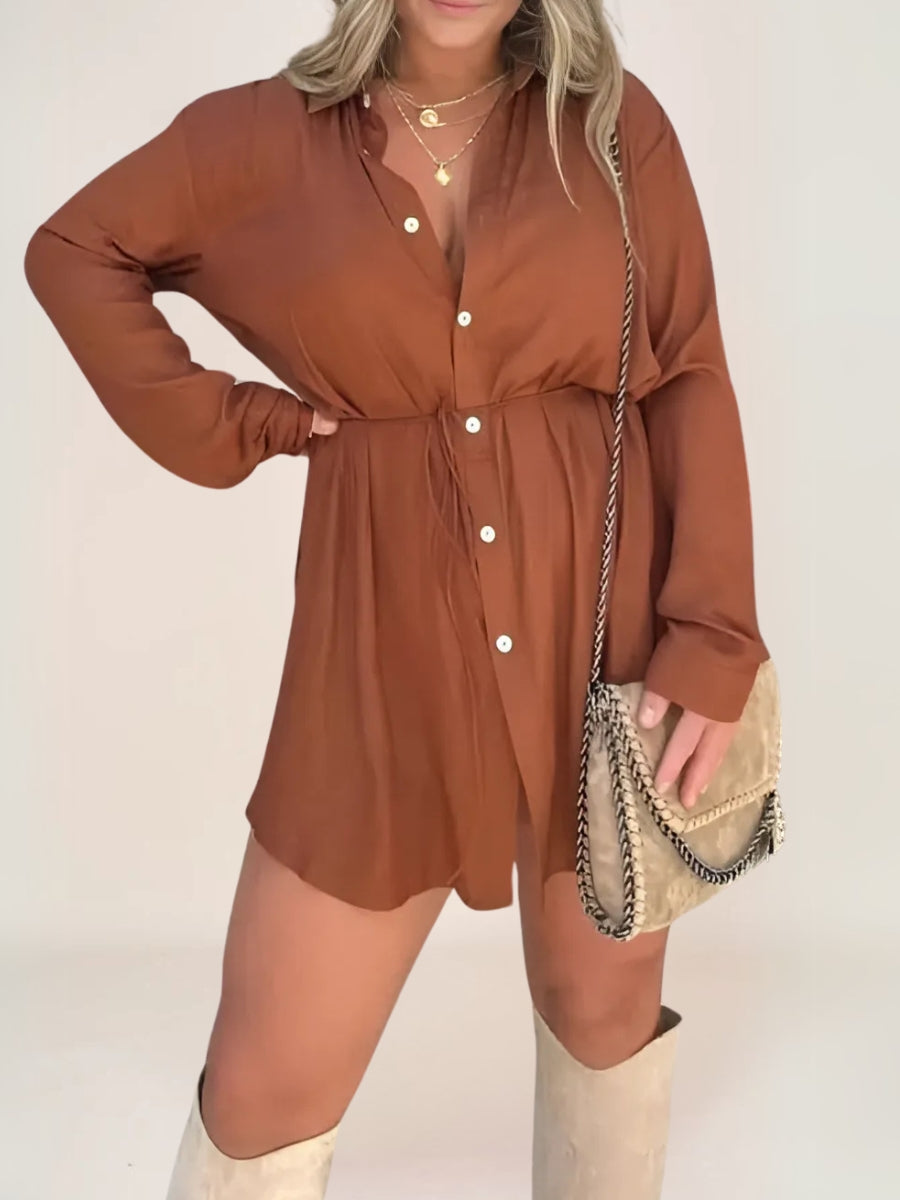 Zénaé Robe-Short Style Chemise