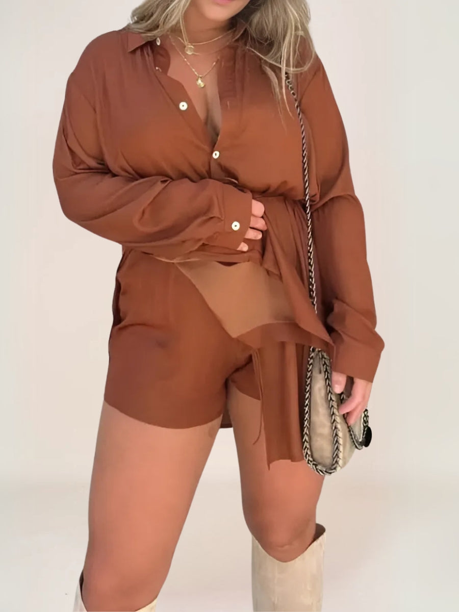 Zénaé Robe-Short Style Chemise