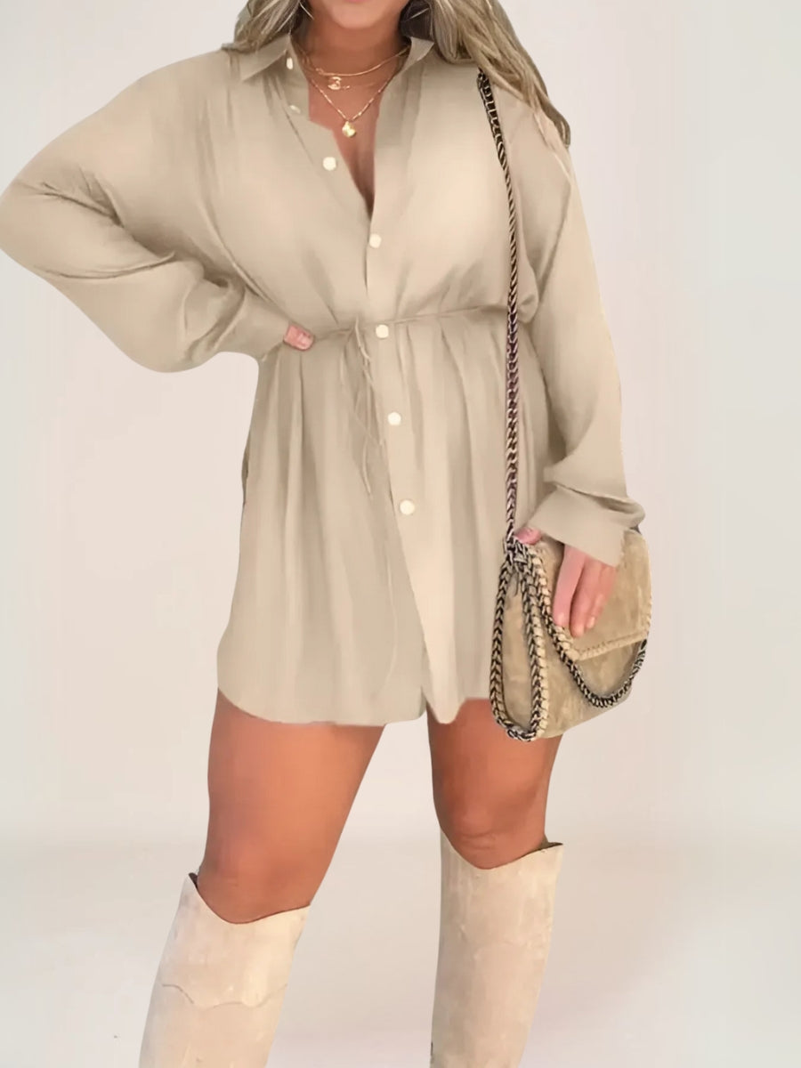 Zénaé Robe-Short Style Chemise