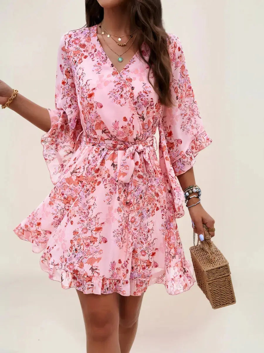 Emma Robe Portefeuille Bohème Fleurie - ComfySweet