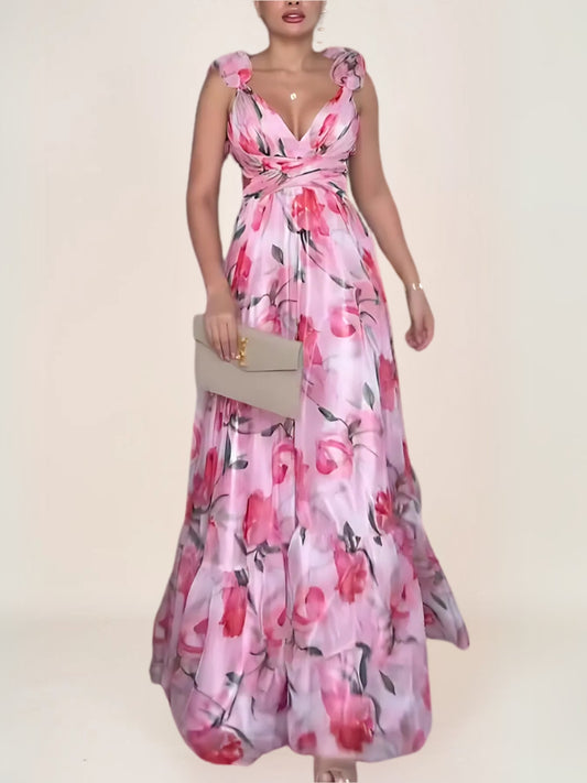 Nyxara Robe Bohème Longue Fleurie