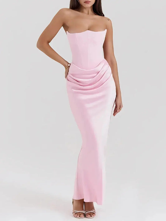 Iris Robe Longue Bustier Moderne - ComfySweet
