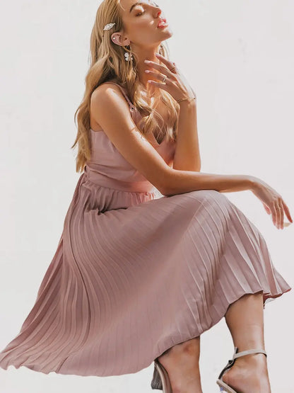 Clara Robe Midi Princesse Plissée - ComfySweet