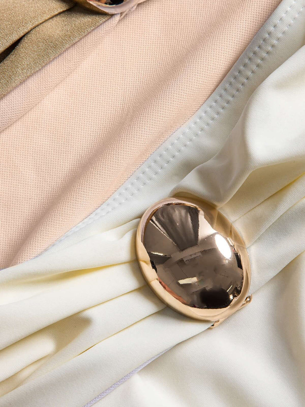 Maillot 1 Pièce Écru Bretelles Ajustables