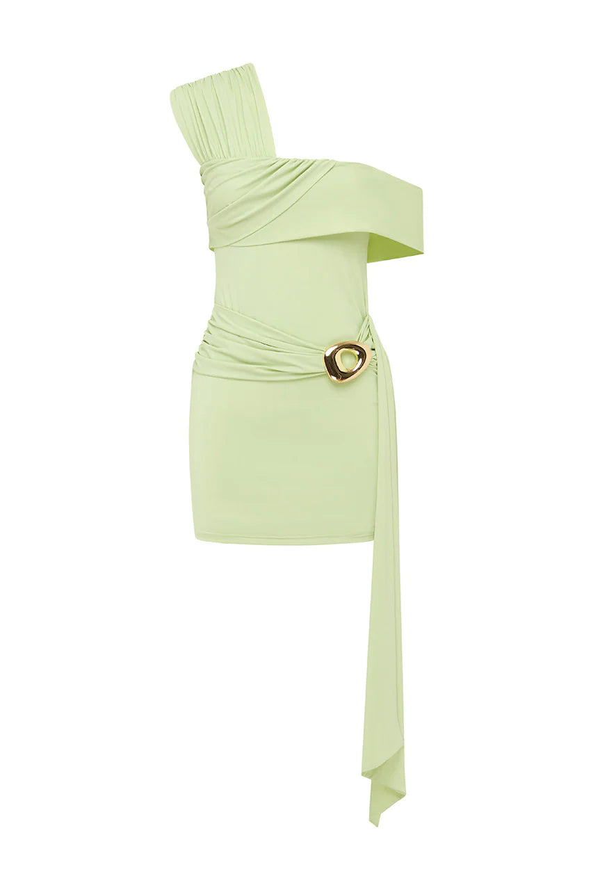 KASSIA mini robe asymétrique détail doré