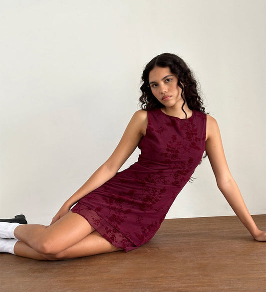Mini robe à dos nu sans manche Ruby - ComfySweet