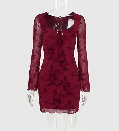 Mini robe à manches longues Scarlett - ComfySweet