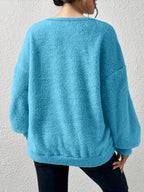 Pull cocoon à effet pilou