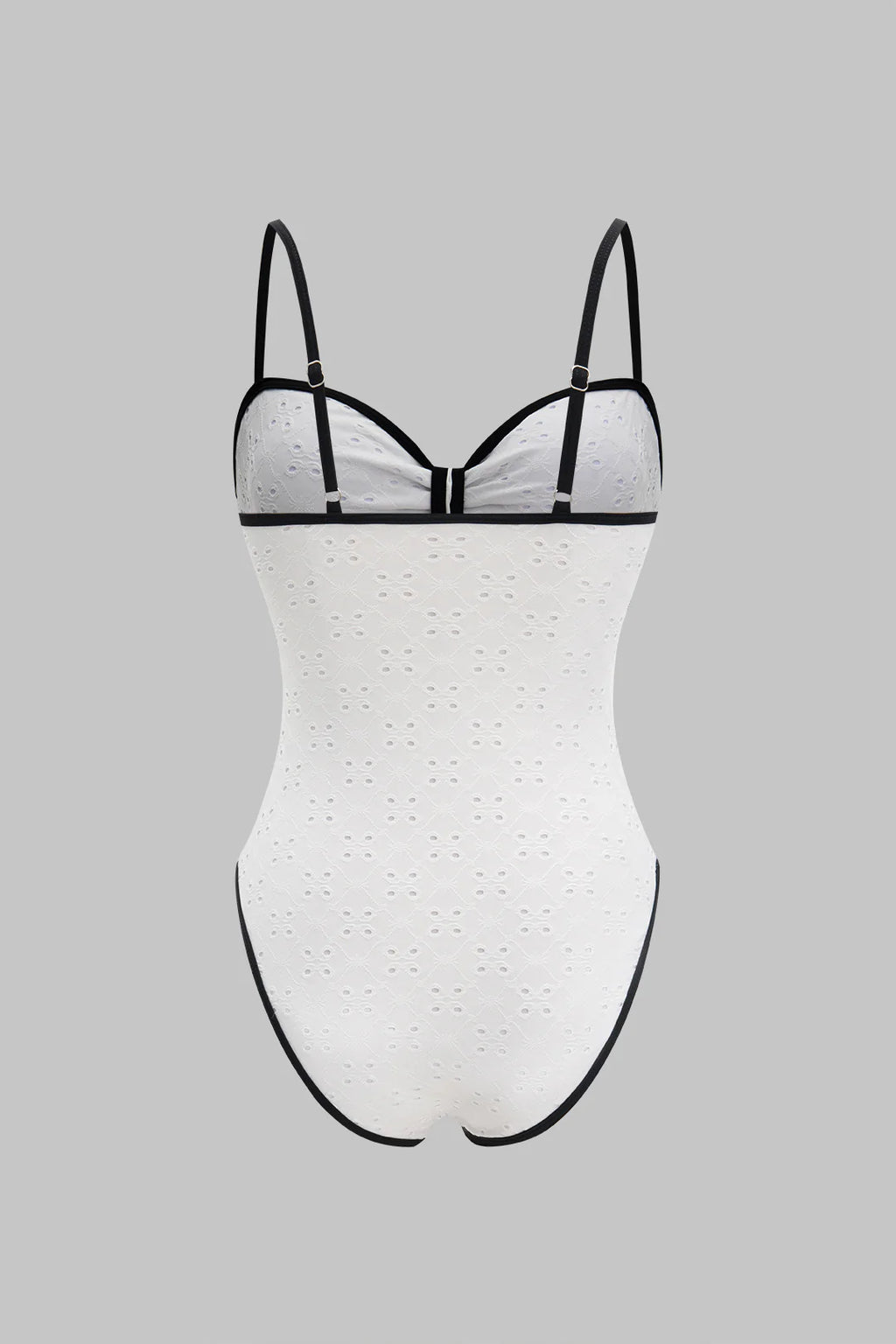 Maillot 1 pièce texturé noir & blanc