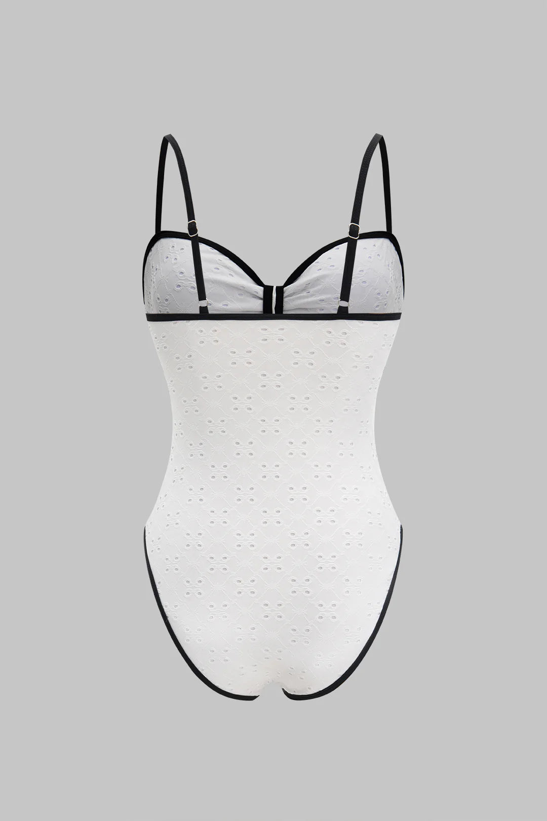 Maillot 1 pièce texturé noir & blanc