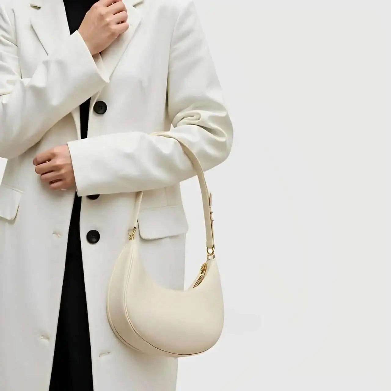 Alba Sac Hobo en Cuir Véritable - ComfySweet