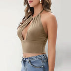 Camisole Halter Ouverture Goutte - ComfySweet