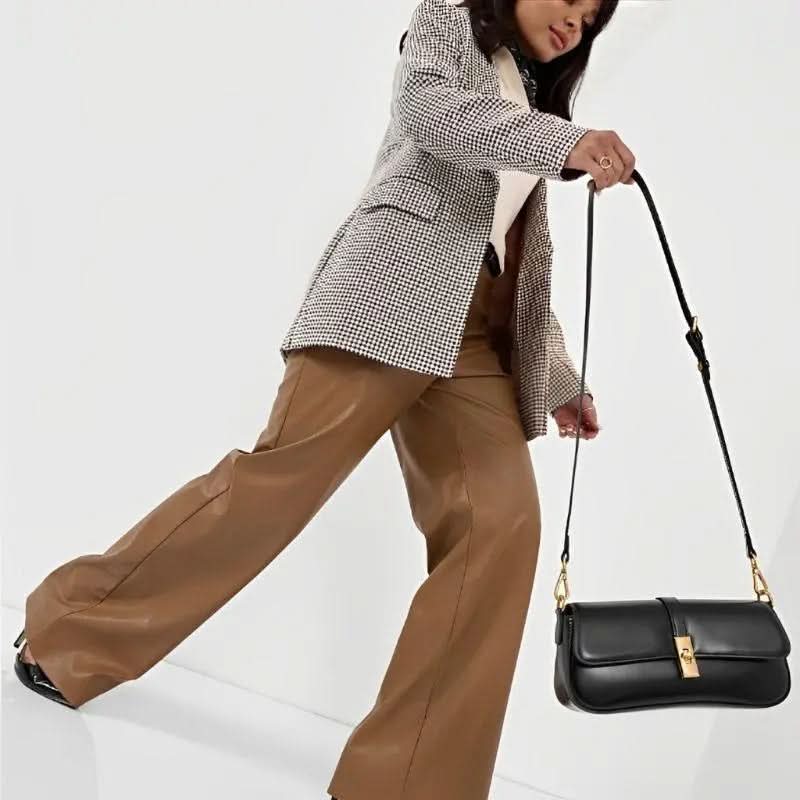 Cassia Sac Baguette Cuir Véritable - ComfySweet