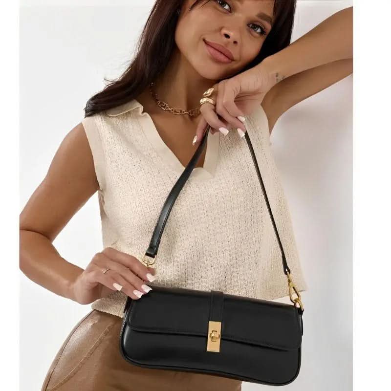 Cassia Sac Baguette Cuir Véritable - ComfySweet