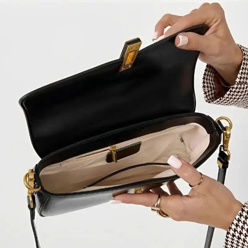 Cassia Sac Baguette Cuir Véritable - ComfySweet