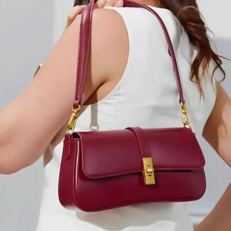 Cassia Sac Baguette Cuir Véritable - ComfySweet