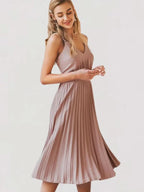 Clara Robe Midi Plissée - ComfySweet