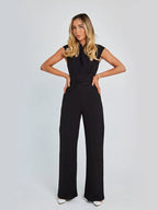 Combinaison Pantalon Taille Haute - Noir / S - combi