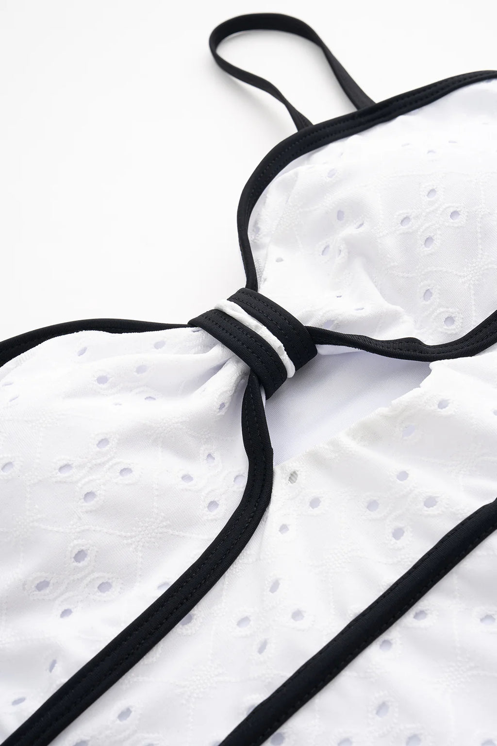 Maillot 1 pièce texturé noir & blanc