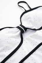 Maillot 1 pièce texturé noir & blanc