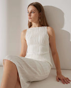 Camille Robe camisole à texture ondulée