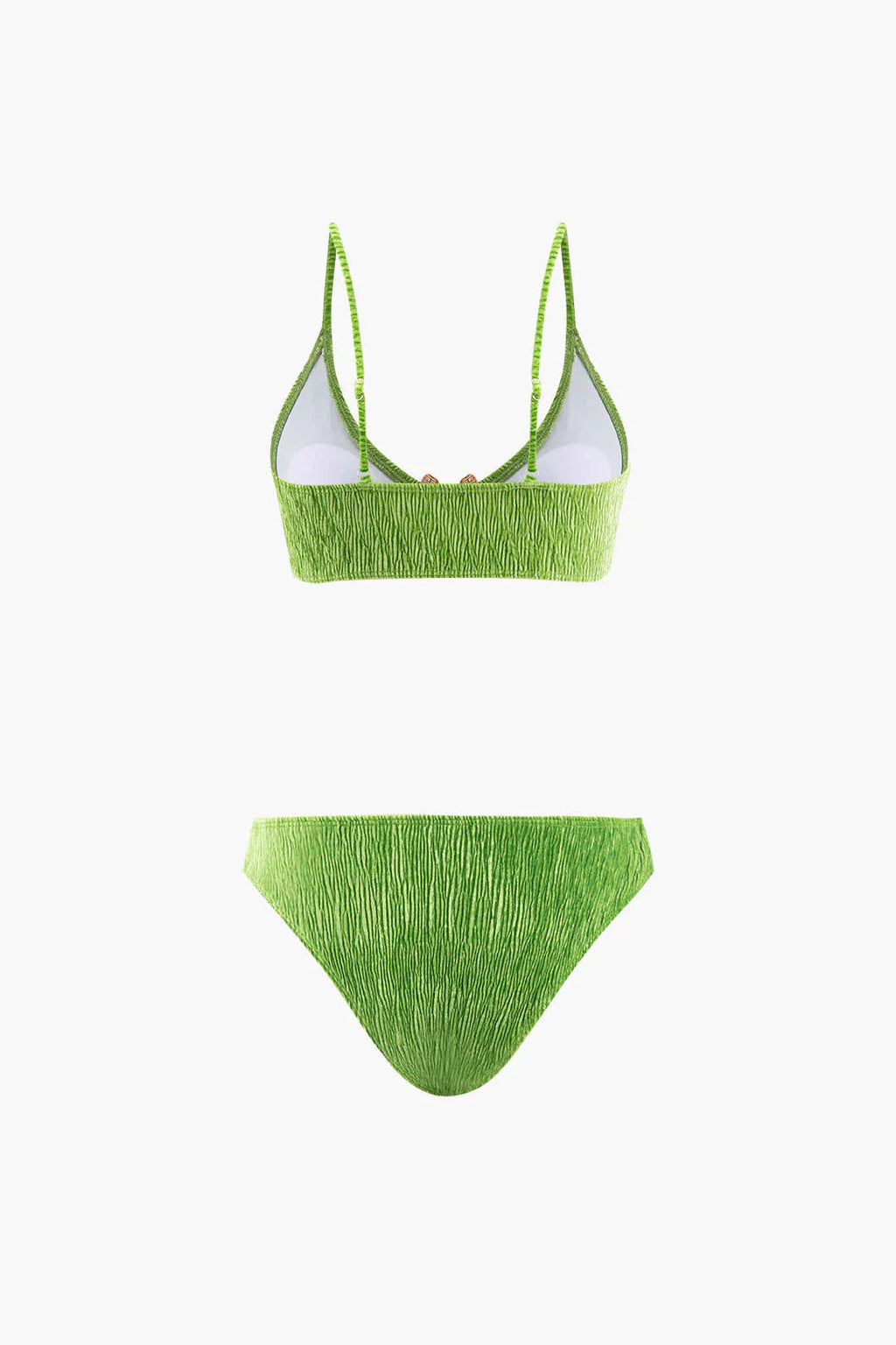 Ensemble bikini texturé avec jupe drapée