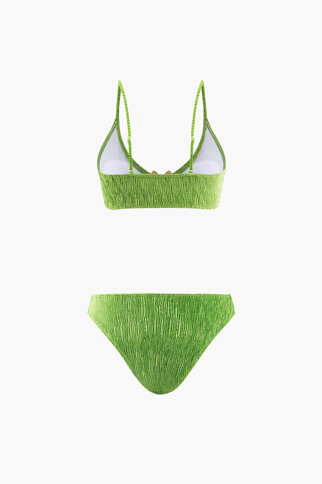 Ensemble bikini texturé avec jupe drapée