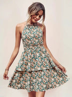 Élodie Robe Mini Halter Bohème - ComfySweet