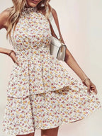 Élodie Robe Mini Halter Bohème - ComfySweet