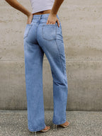 Jean Droit Casual taille haute - jean