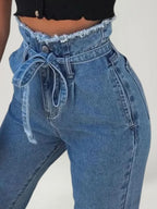 Jean Paperbag Taille Haute Ceinturé - ComfySweet