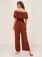 Levana Combinaison Bohème Bardot Fluide - ComfySweet