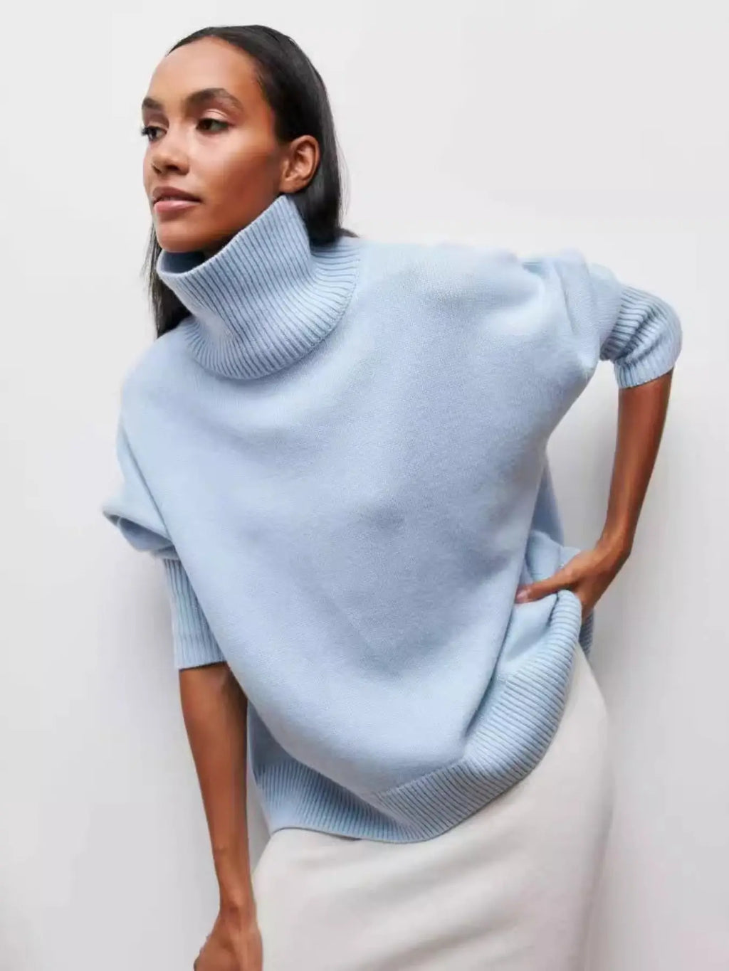 Pull col roulé oversize - pul