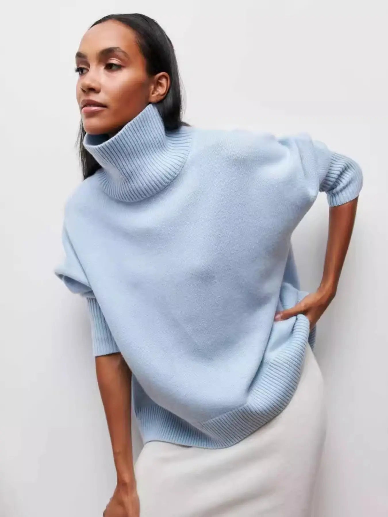 Pull col roulé oversize - pul
