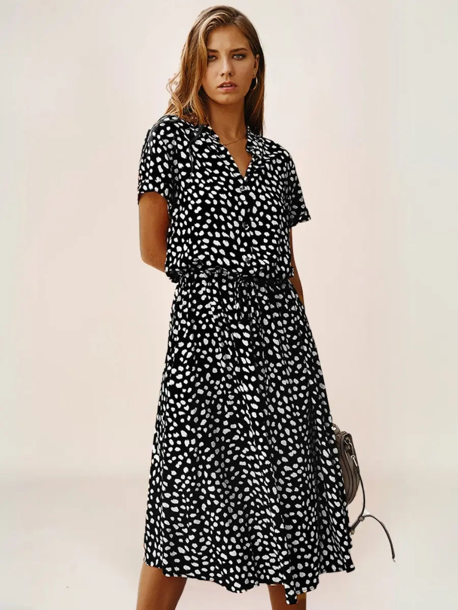 Alaria Robe Midi Bohème Pois Vintage - ComfySweet