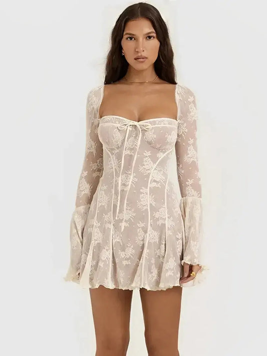 Aria Robe Courte Bohème Dentelle - ComfySweet