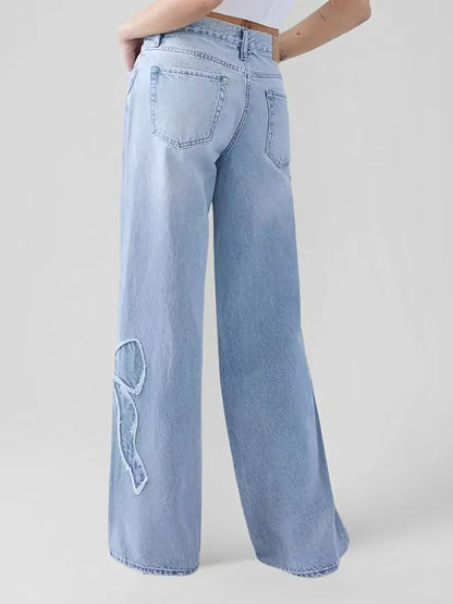 Jeans Baggy brodés papillon - ComfySweet