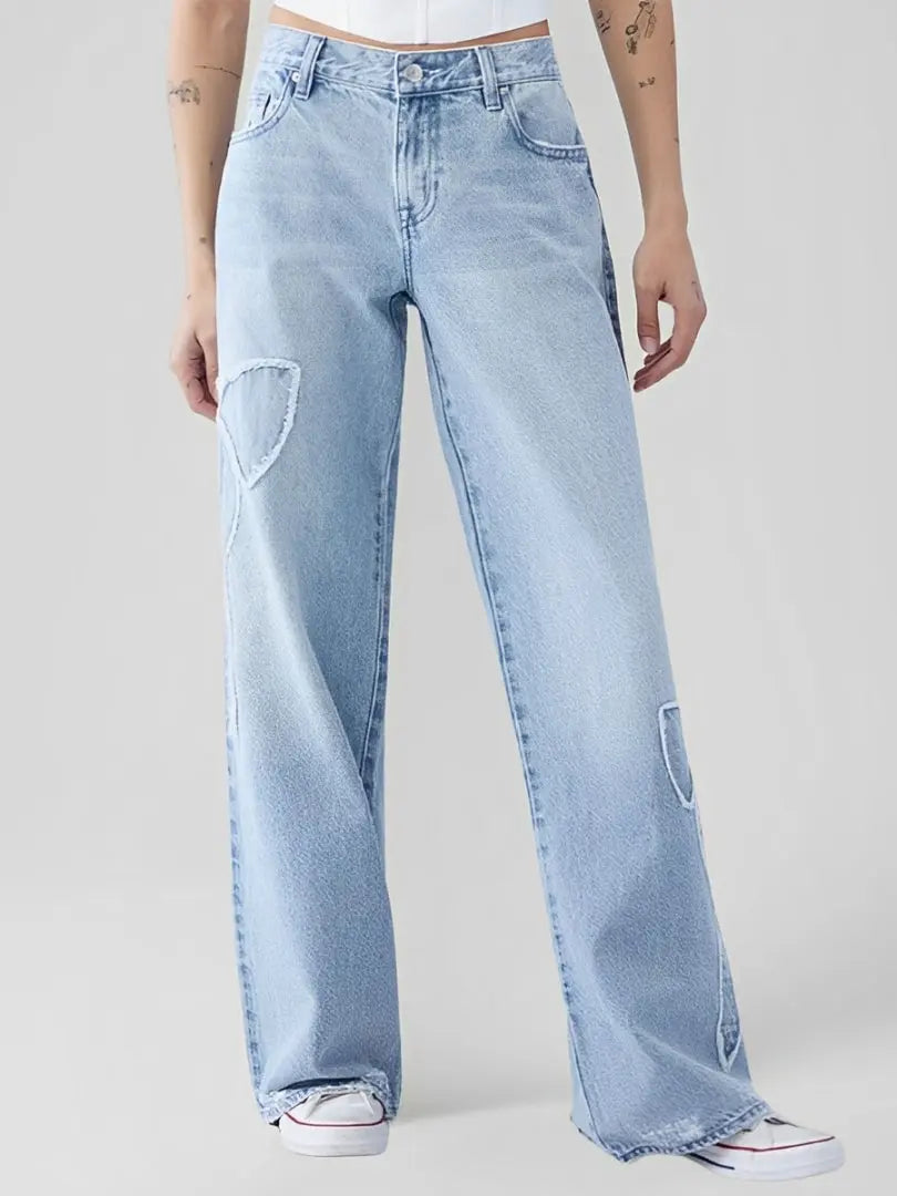 Jeans Baggy brodés papillon - ComfySweet