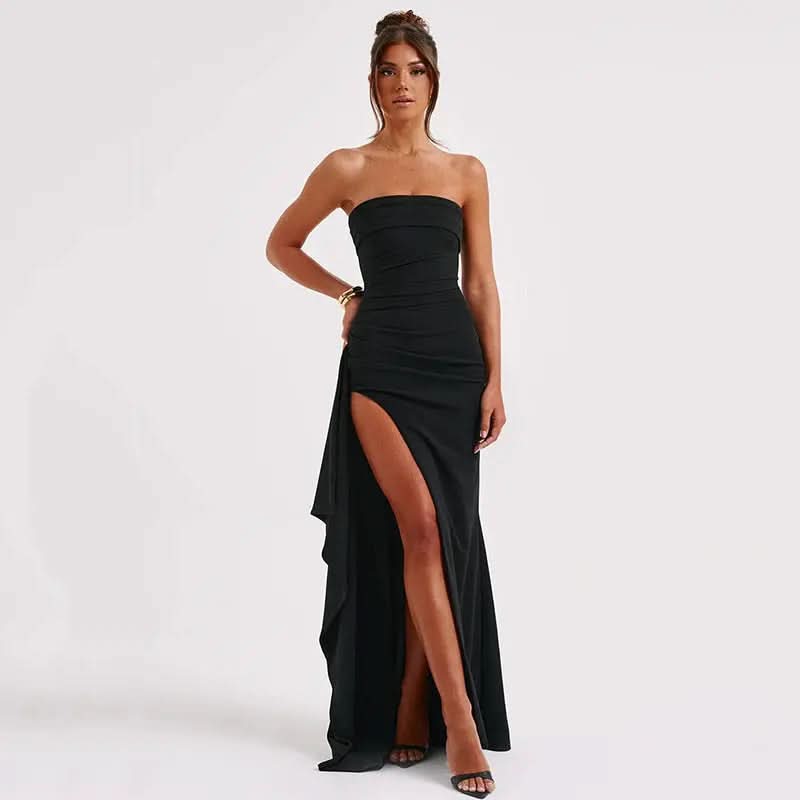 Fente Robe Saphira Robe longue Fente Haute à Dos Nu - ComfySweet