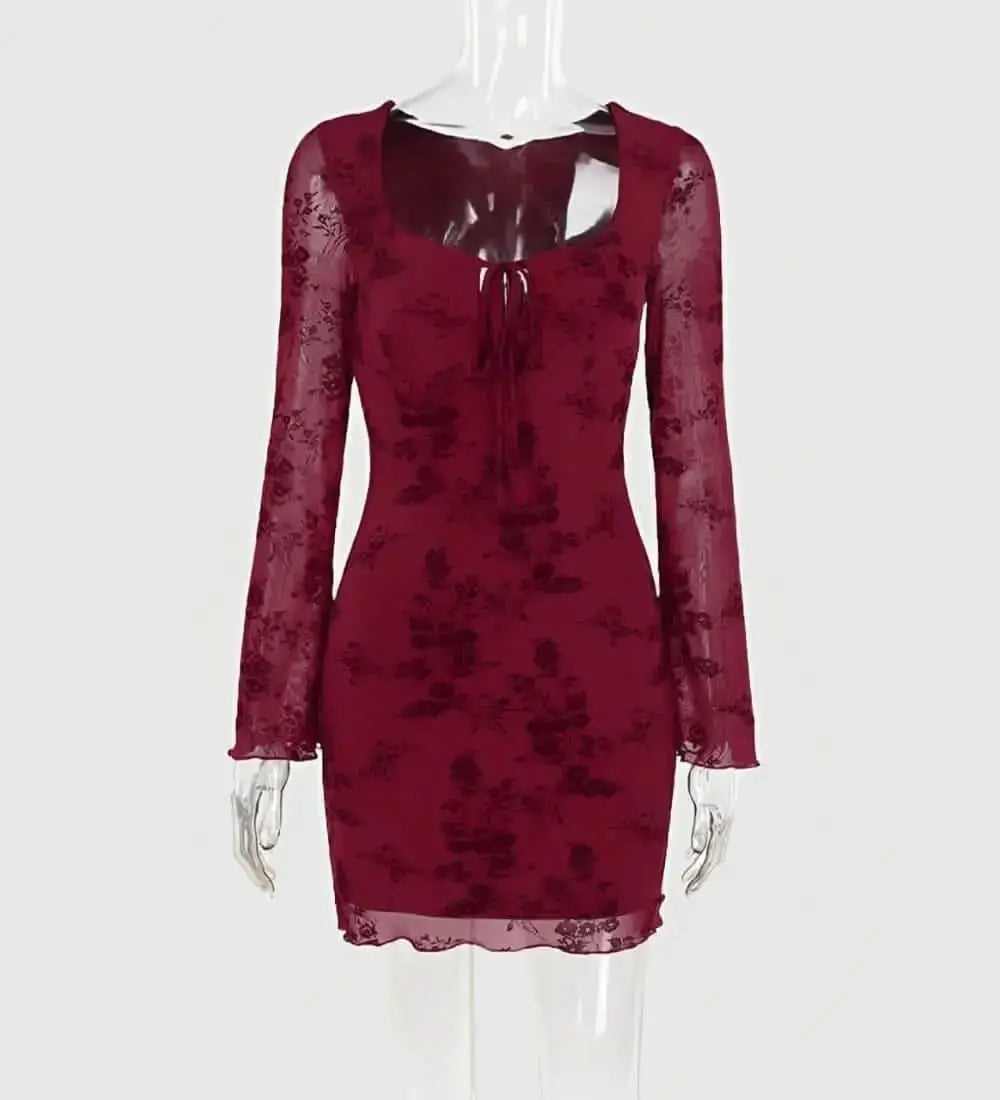 Scarlett Robe Mini Dentelle - ComfySweet