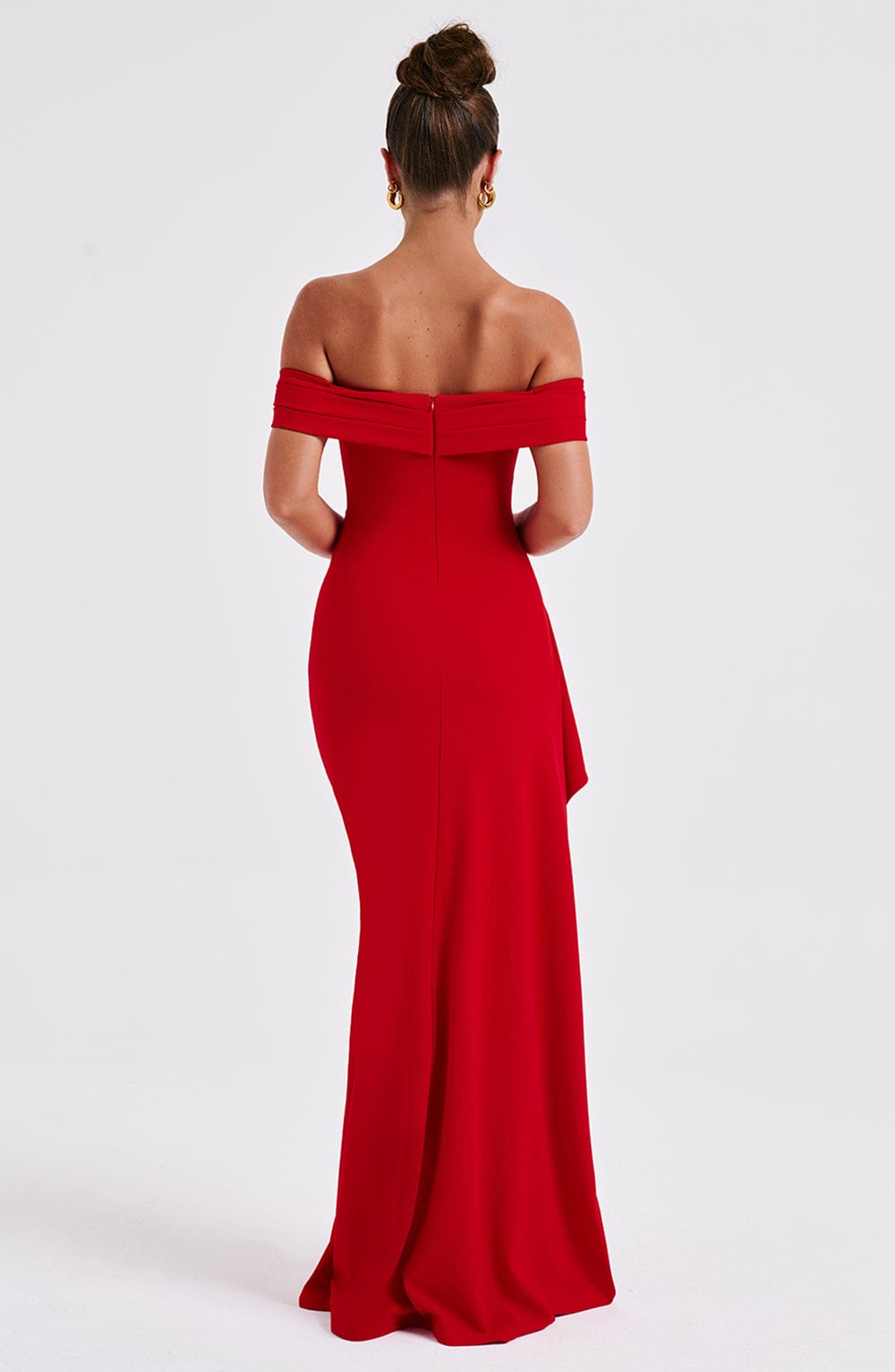 Siana Robe Maxi Bardot Fente Haute