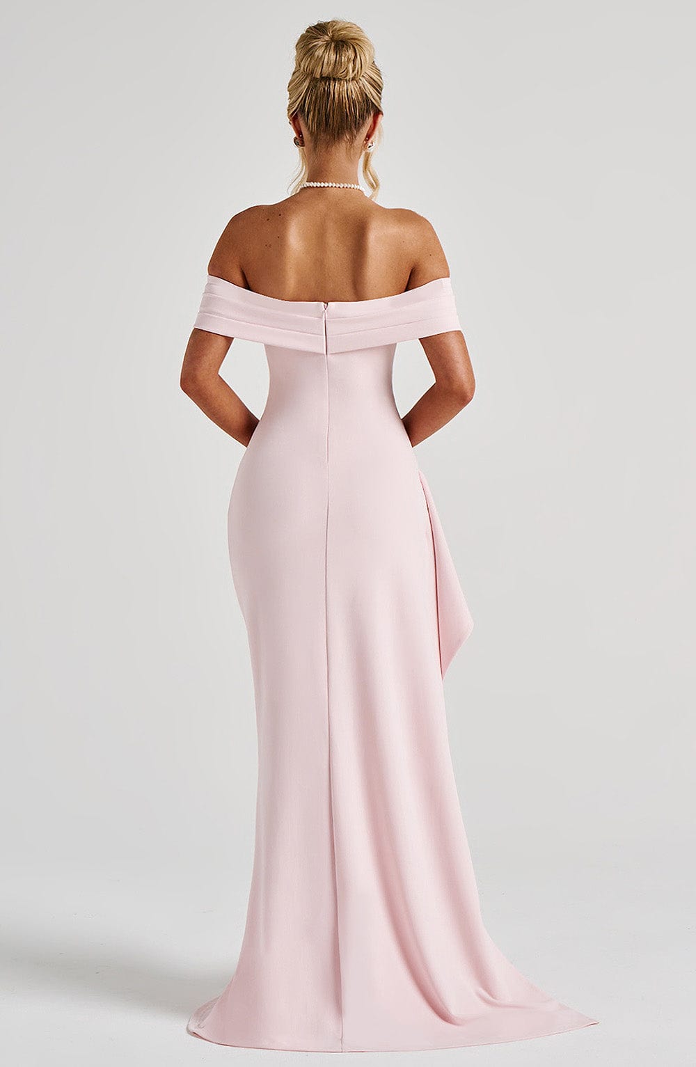 Siana Robe Maxi Bardot Fente Haute