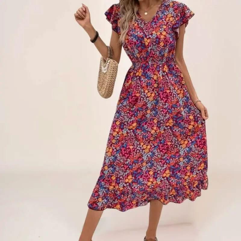 Thea Robe Midi Bohème - ComfySweet